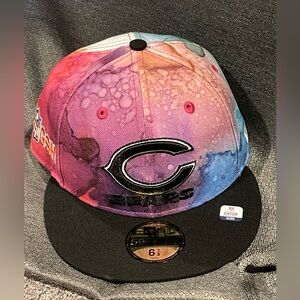 Chicago Bears hat.